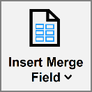 the Insert Merge Field Button